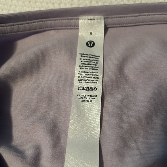 Lululemon Back In Action V-Neck Long-Sleeve Shirt (NWT) Lilac sz 8 - Picture 9 of 9
